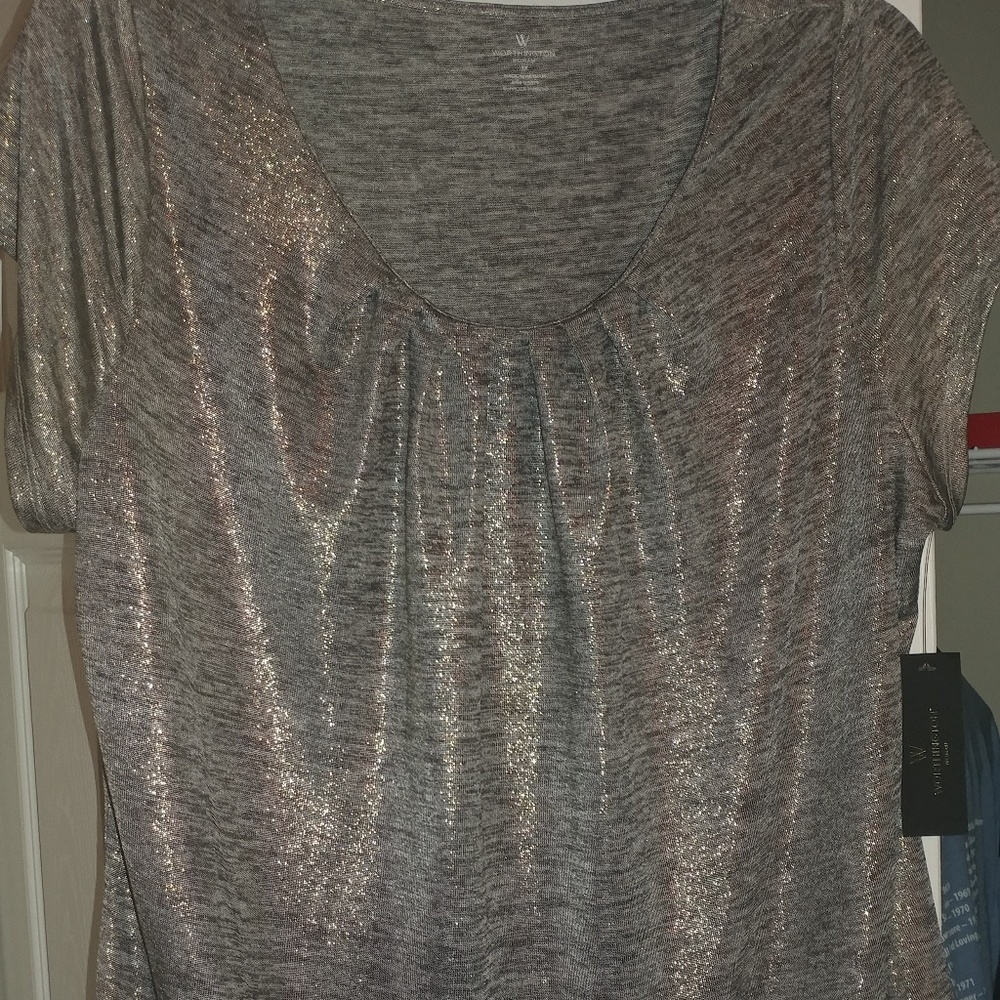 Gray silver shirt